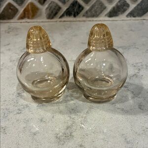 Vintage Glass Salt and Pepper Shakers
